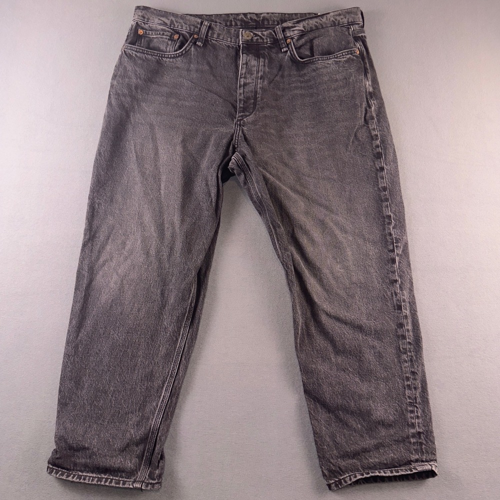 Rag & Bone Beck Authentic Rigid Jean Highland Grey Black Denim 38 MED22P123888HI